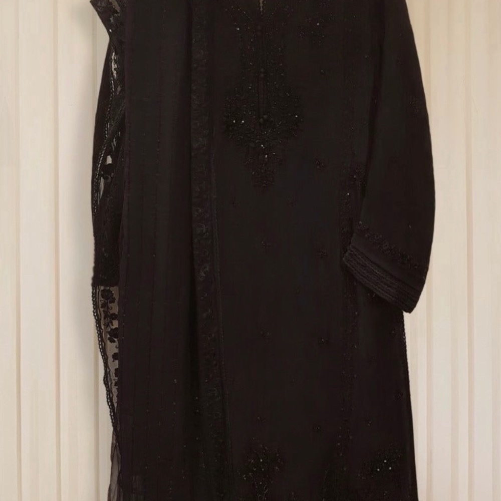 Agha noor chiffon dress